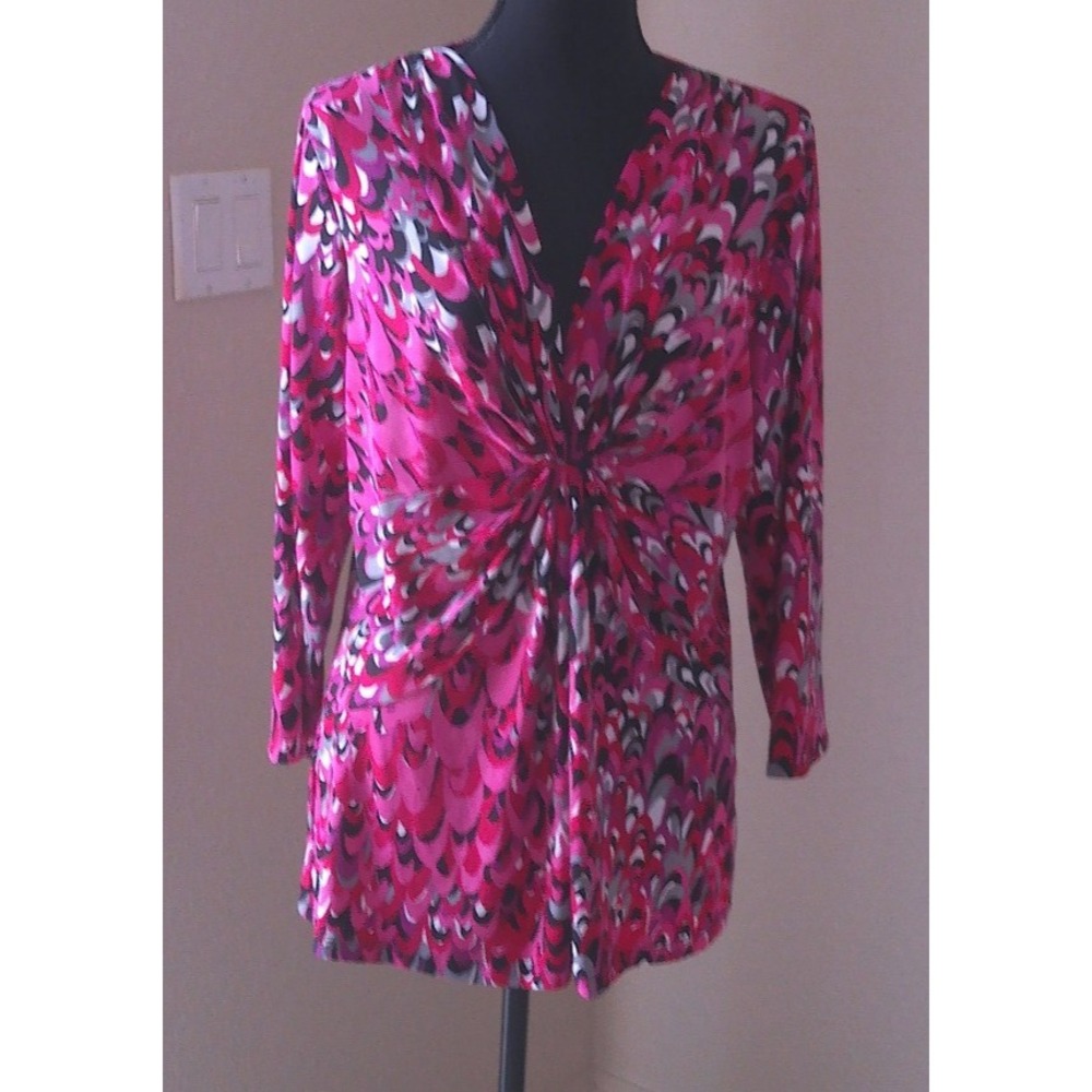 JOSEPHINE STUDIO WOMEN XL VIBRANT COLORED LONG SLEEVE BLOUSE